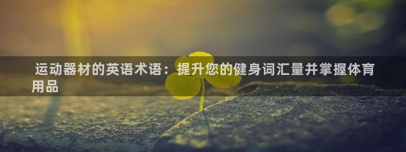 意昂3科技： 运动器材的英语术语：提升您的健身词汇量