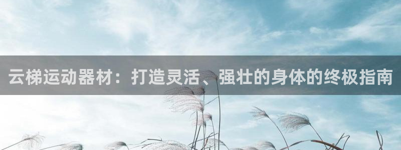 意昂3集团官网网址：云梯运动器材：打造灵活、强壮的身